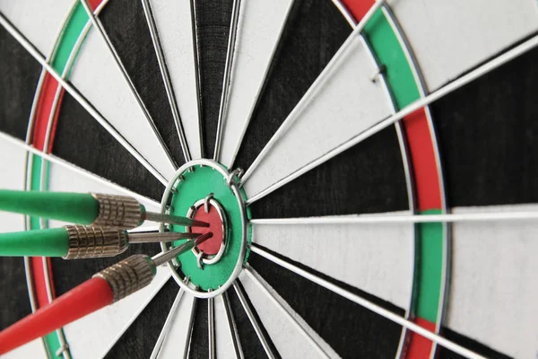 Dart Bullseye Target Närbild Koncept För Framgång — Stockfoto