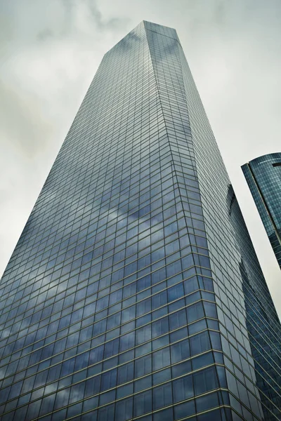 Kristallturm Hochhaus Von Madrid Der Finanzzone Vier Moderne Wolkenkratzer Cuatro — Stockfoto