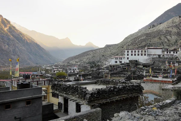 Αρχαίο Βουδιστικό Μοναστήρι Στο Ορεινό Χωριό Του Νεπάλ Μάρφα — Φωτογραφία Αρχείου