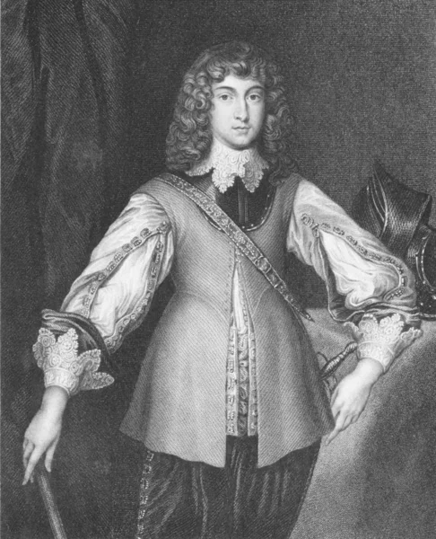 Principe Ruperto Del Reno 1619 1682 Sull Incisione Del 1800 — Foto Stock