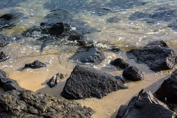 Rocce Vicino All Acqua Spiaggia — Foto Stock