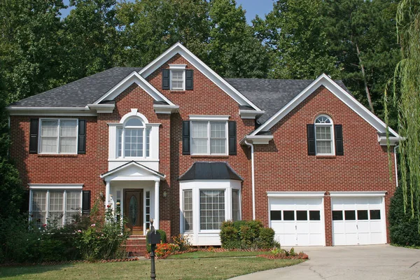 Nice Brick House Blue Sky — Stock Photo, Image