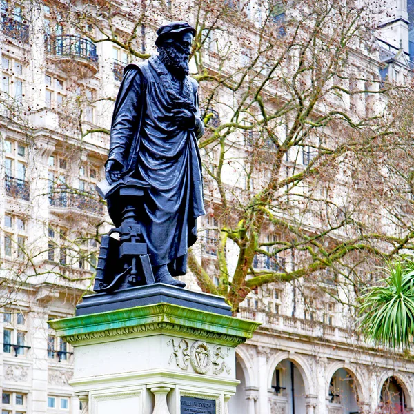 Mármol Estatua Ciudad Vieja Londres Inglaterra — Foto de Stock