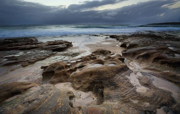 Veliké Vlny Bouřlivé Mraky Cronulla Nsw Australia — Stock fotografie