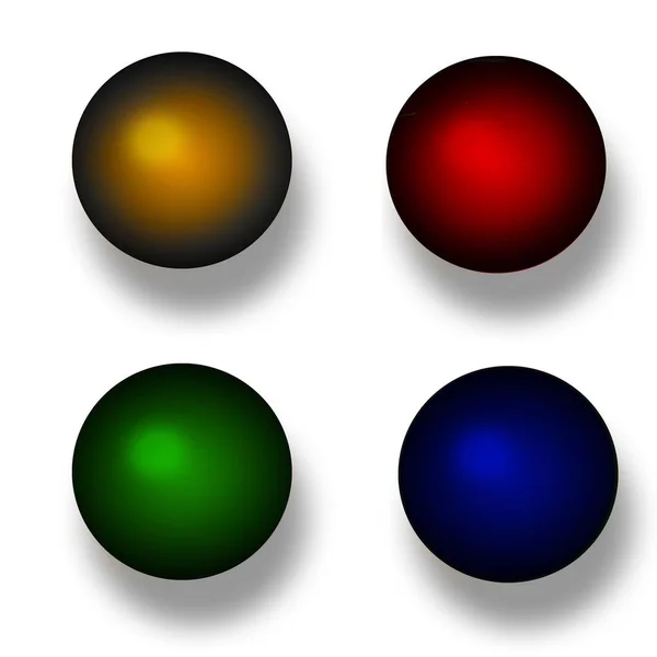 Color Balls Illustration White Background — Stock Photo, Image
