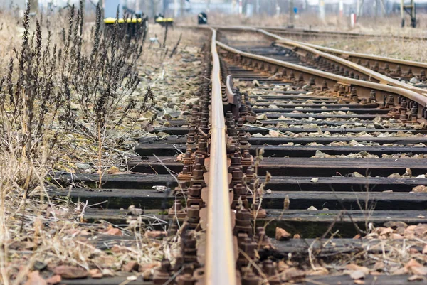 Blick Auf Die Bahnstrecke Einem Sonnigen Tag — Stockfoto