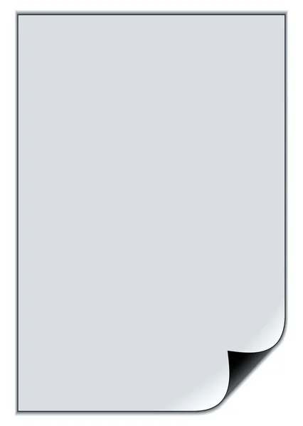 コピースペースと外側の輝きとページカールを持つホワイトペーパーコンセプト — ストック写真