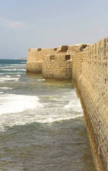 Море Фортеця Akko Небо Ізраїль — стокове фото