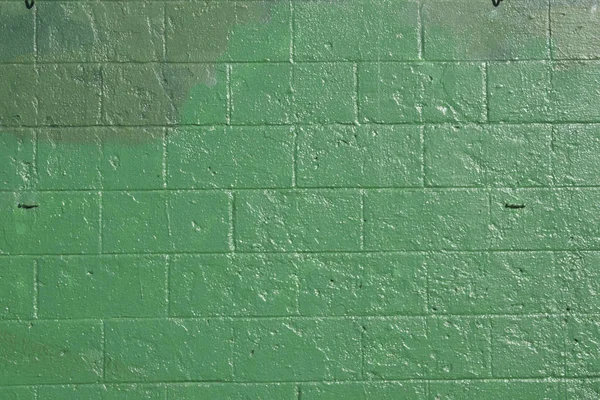 Green Brick Wall Has Been Covered Shades Green Cover Grafitti — Stock Photo, Image