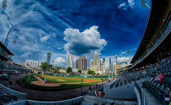 Julio 2015 Charlotte Bbt Baseball Charlotte Caballeros Estadio Béisbol Horizonte — Foto de Stock