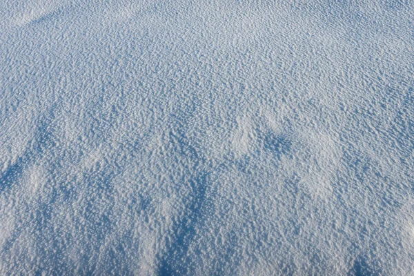 Textura Neve Branca Com Fundo Azul Sombras — Fotografia de Stock