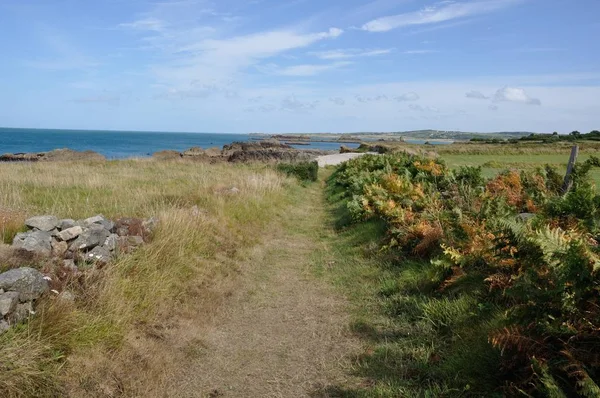 Sendero Largo Costa Cotentin Normandía — Foto de Stock