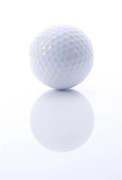 Golflabda Elmélkedés Fehér Szürke Háttér — Stock Fotó