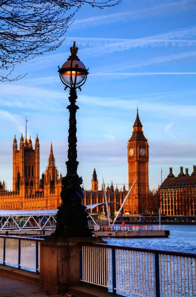 Overzicht Van Londen Met Klokkentoren Vroeg Ochtend — Stockfoto