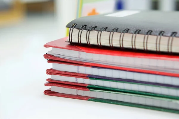 Notebook Stack Report Book Desk Office Background — Stock Photo, Image