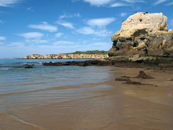 Coloridos Acantilados Rocosos Del Algarve Portugal — Foto de Stock