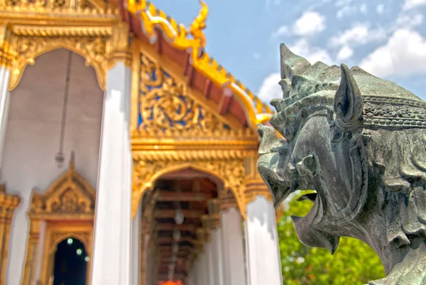 Estatua Custodiando Gran Palacio Bangkok — Foto de Stock