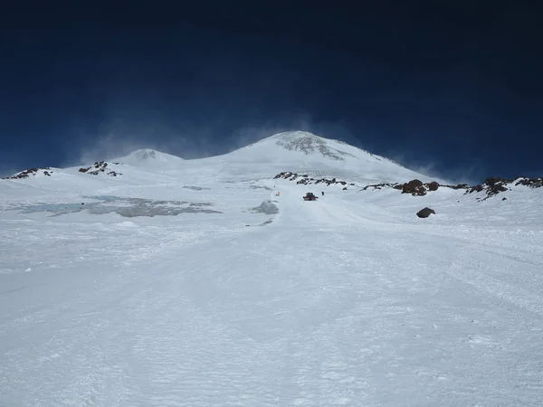Hermoso Paisaje Elbrus Cielo Invierno — Foto de Stock