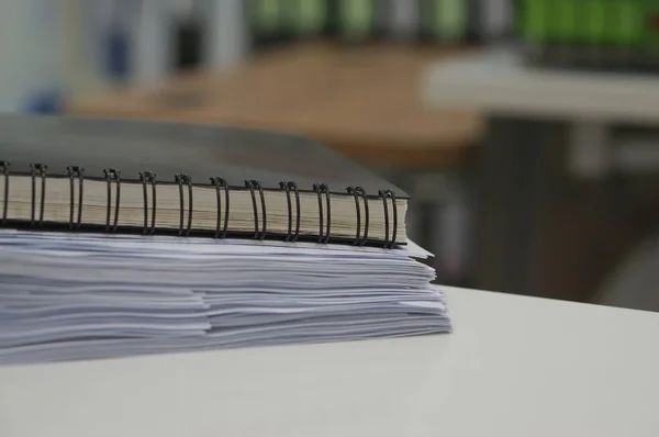 Black Notebook Stack Data Document Desk Office — Stock Photo, Image