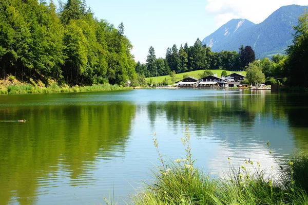 Riessersee Bei Garmisch Partenkirchen Sommer — Stockfoto