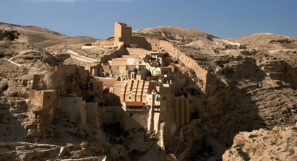 Marsaba Ortodoxa Kloster Judea Öken Israel Turism — Stockfoto