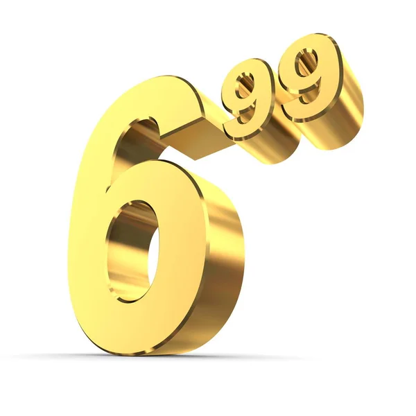 Número Brilhante Dourado Como Uma Etiqueta Informações Preço — Fotografia de Stock