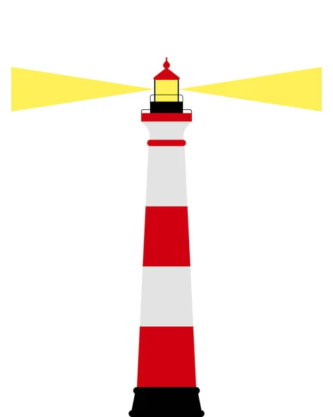 Beyaz Arka Planda Izole Deniz Feneri — Stok fotoğraf