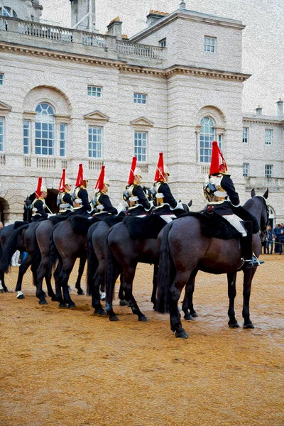 Fundo Rainhas Cavalo E Cavalaria Em Londres Inglaterra Cidade