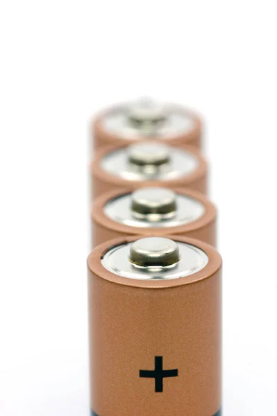 Domácí Baterie Izolované Podle Bílého Pozadí — Stock fotografie