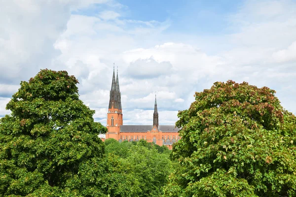 Die Berühmte Uppsala Kathedrale Uppsala Schweden — Stockfoto