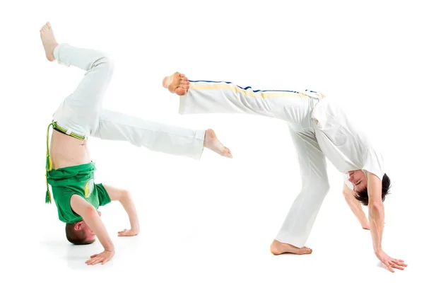 Contatti Sport Capoeira Sfondo Bianco — Foto Stock