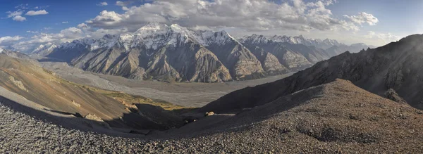 Panorama Panorámico Los Picos Valle Montaña Cordillera Tien Shan Kirguistán — Foto de Stock