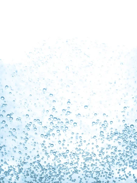 Macro Burbujas Aire Azul Procedentes Tabletas Fizzing — Foto de Stock