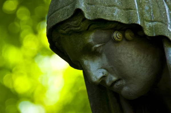 Detalle Una Antigua Lápida Mármol Antiguo Cementerio Bonn —  Fotos de Stock