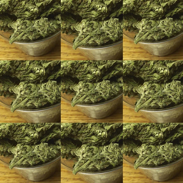 Ogräs Medicinsk Marijuana Grunge Detalj Och Bakgrund — Stockfoto