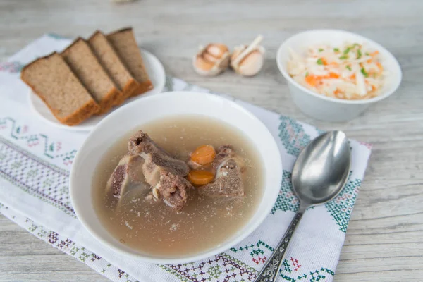 Cina Bouillon Carne Varză Murată — Fotografie, imagine de stoc