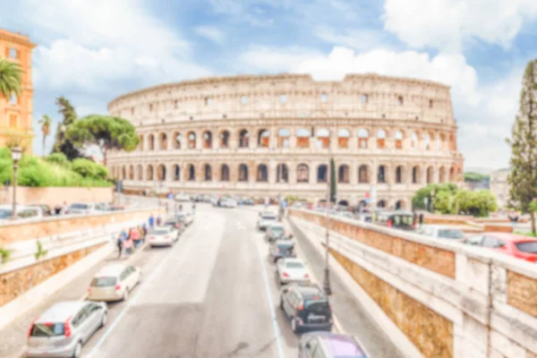 Niewyraźne Tle Amfiteatr Flawiuszy Aka Koloseum Rzymie Celowo Niewyraźne Postprodukcji — Zdjęcie stockowe