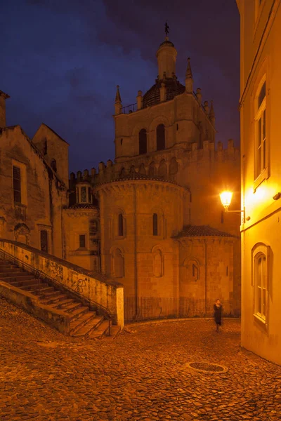 Stara Katedra Velha Stare Miasto Coimbra Beira Litoral Regio Centro — Zdjęcie stockowe