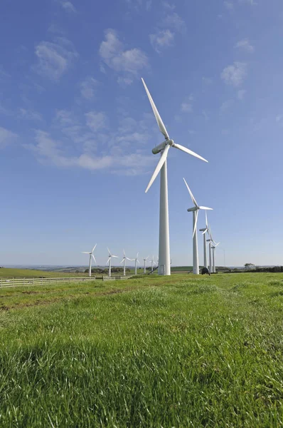 Geração Energia Eólica Fazenda 35M Altura Para Cubo Têm Diâmetro — Fotografia de Stock