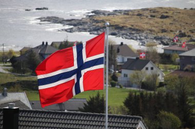 The Norwegian flag on the 17th of may. clipart