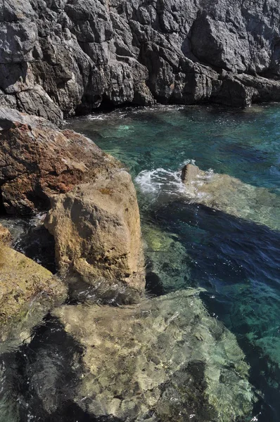 Splendido Paesaggio Marino Isola Deserta Grecia — Foto Stock