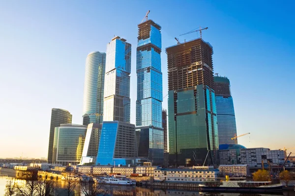 Construção Arranha Céus International Business Centre Moscovo — Fotografia de Stock