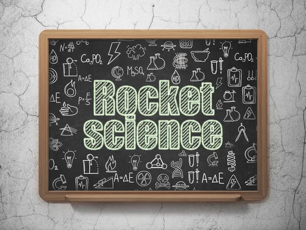Επιστήμη Ιδέα Κιμωλία Πράσινο Κείμενο Επιστήμη Πυραύλων Σχολική Πλακέτα Φόντο — Φωτογραφία Αρχείου
