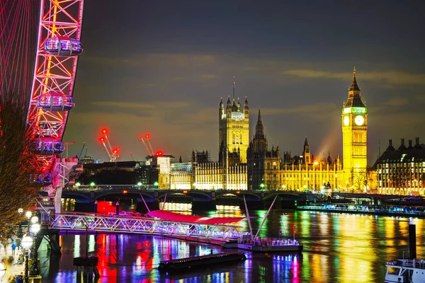 Elizabeth Kulesi Parlamento Evleri Ile Londra Genel Bakış — Stok fotoğraf