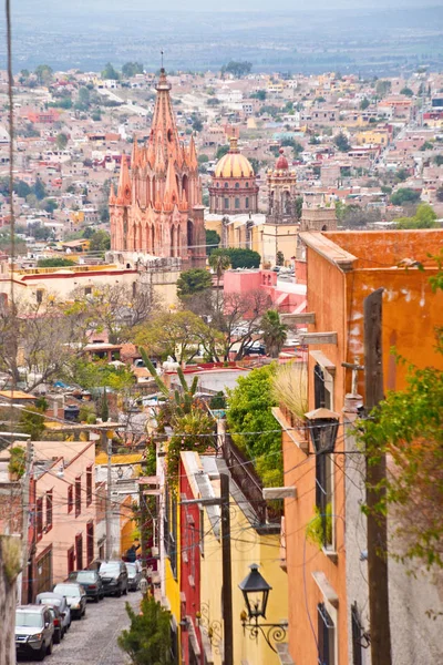 Grand View Színes Festői San Miguel Allende Mexikó — Stock Fotó