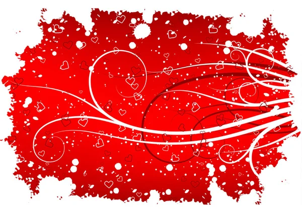 День Святого Валентина Вітальні Листівки Прокручування Серця Грандж Фон — стокове фото