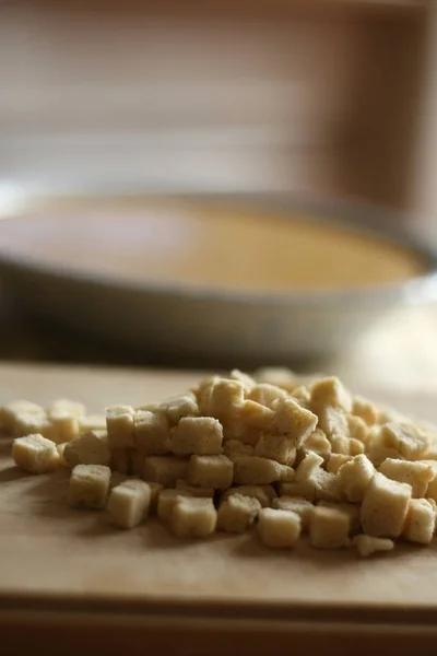 Cheese Soup Some Croutons — Stock Photo, Image