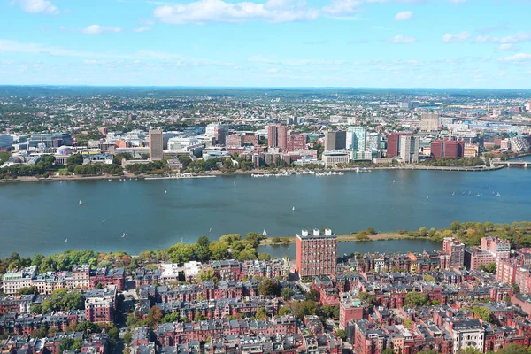 Luchtfoto Van Skyline Van Boston Cambridge District Gescheiden Door Charles — Stockfoto