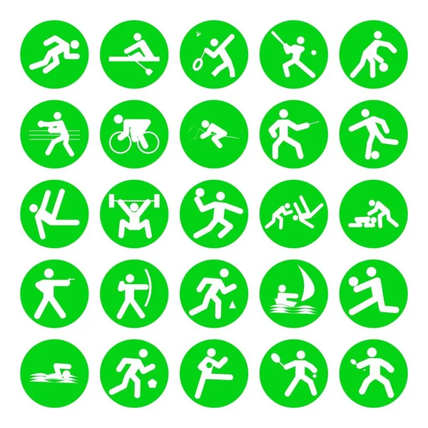 Logos Von Sportarten Olympischen Spielen Auf Weißem Hintergrund — Stockfoto