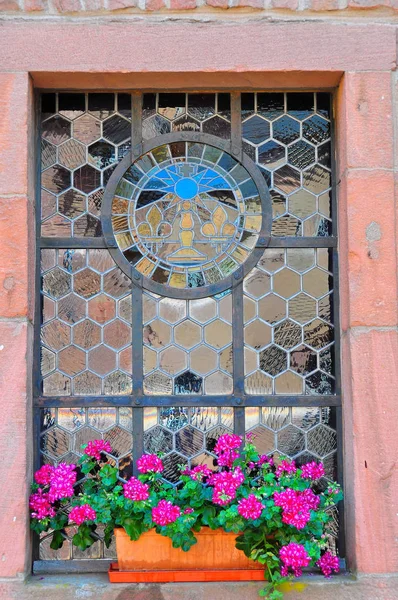 Nahaufnahme Eines Alten Französischen Hausfensters — Stockfoto